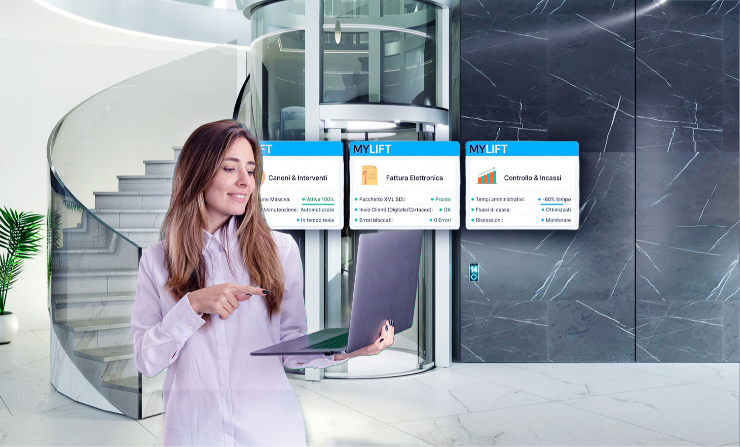 Fattura in massa canoni e interventi con un click, invia i file allo SDI e gestisci gli incassi dei clienti